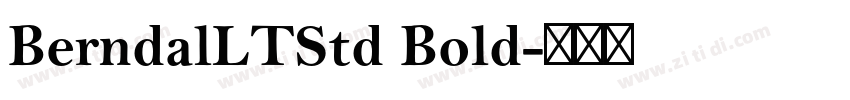 BerndalLTStd Bold字体转换